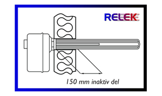 El-kolbe element 6 kW (rustfri) R50 2" inaktiv del 150mm og total L 485 mm 