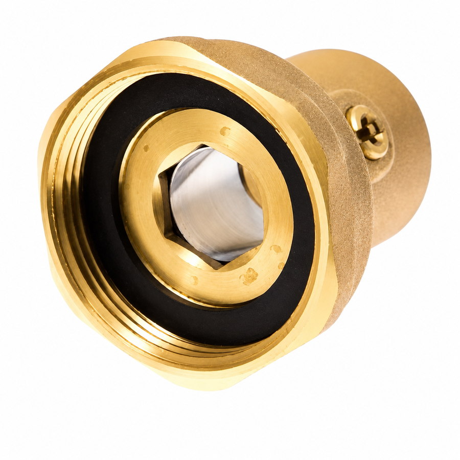 Union 1"1/2 x 1"  m/ avst.ventil 1 stk 