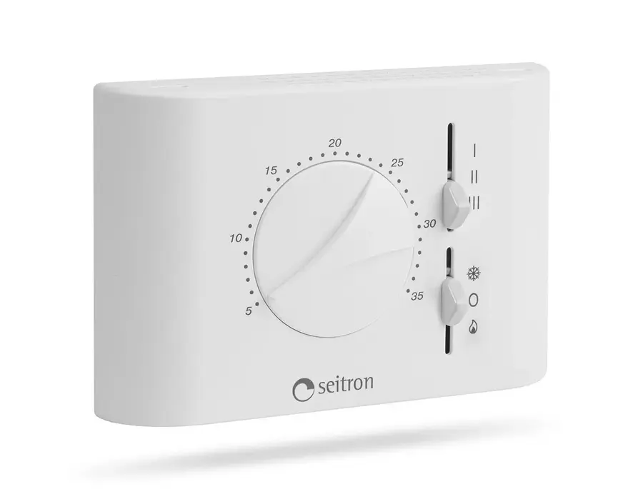 Seitron termostat fan-coil analog 230V Reguleringsområde 5–35 °C 