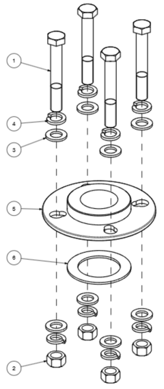 Mellomstykke 40mm DN50 PN10/PN16 