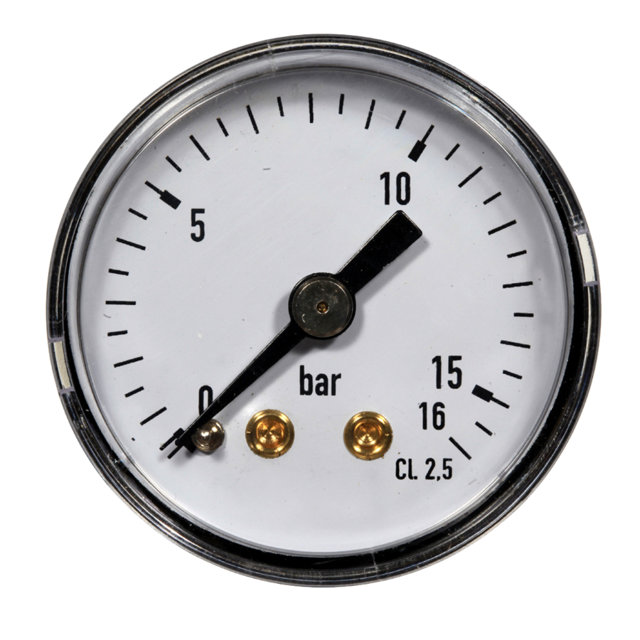 Manometer 1/8" 0-16bar Ø40mm uttak bak 