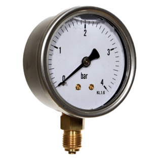 Manometer 1/4&quot; 0-16bar &#216;63mm - v&#230;skefylt