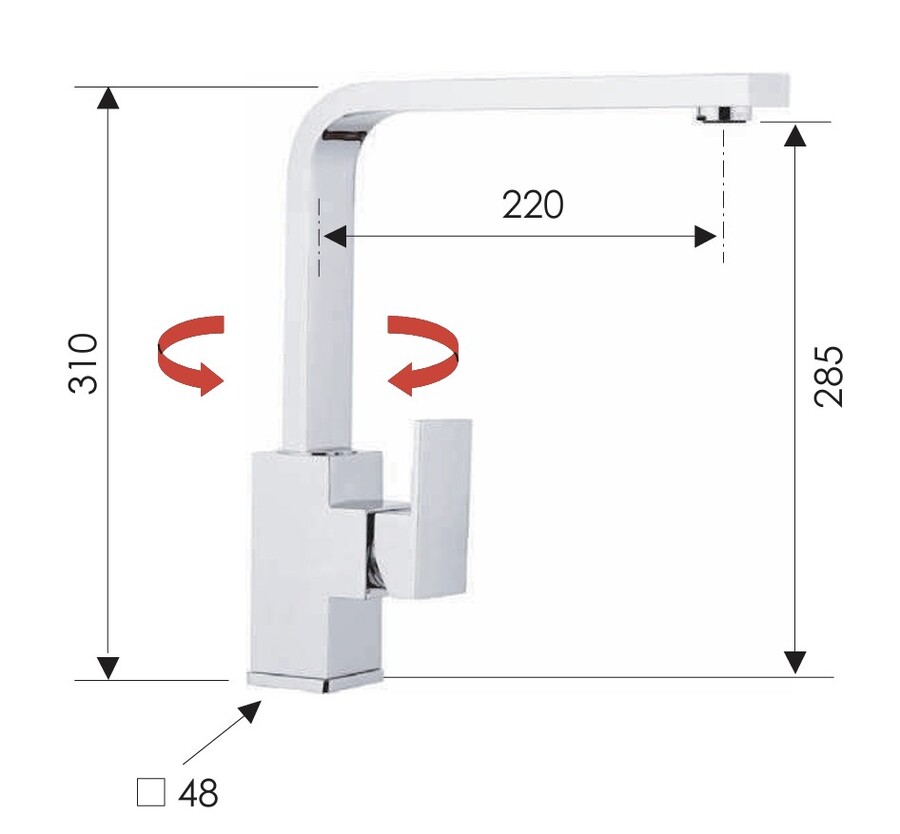 Remer Q Design QD42U kjøkken (SORT) 