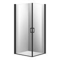 Quick Rett - Sort Matt 90x90x195cm