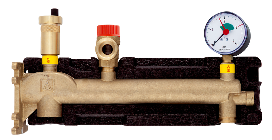 Oppheng ekspasjonskar (3 bar) m/manometer, sik.vent 