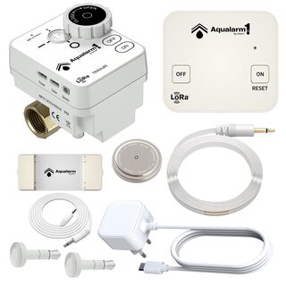 Altech Aqualarm1 1/2&quot; ventil, tr&#229;dl&#248;s Tr&#229;dl&#248;s lekkasjestopperpakke