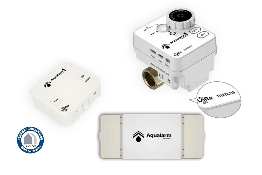 Altech Aqualarm1 1/2" ventil, trådløs Trådløs lekkasjestopperpakke 