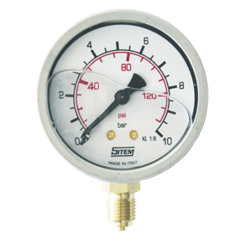 Manometer 0-10 bar væskefylt 