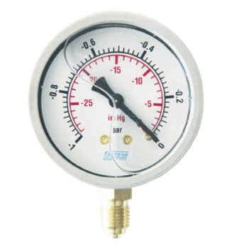 Vakuummeter 1/4" væskefylt