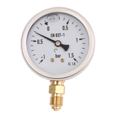 Vacuummeter 1/4&quot; -1 +1,5bar &#216;63mm v&#230;ske Vacuum manometer