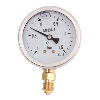 Vacuummeter 1/4" -1 +1,5bar Ø63mm væske Vacuum manometer