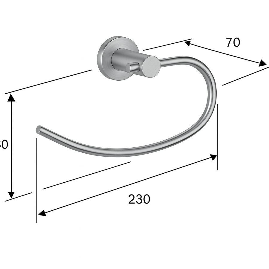 Håndkle holder MI44 INOX 