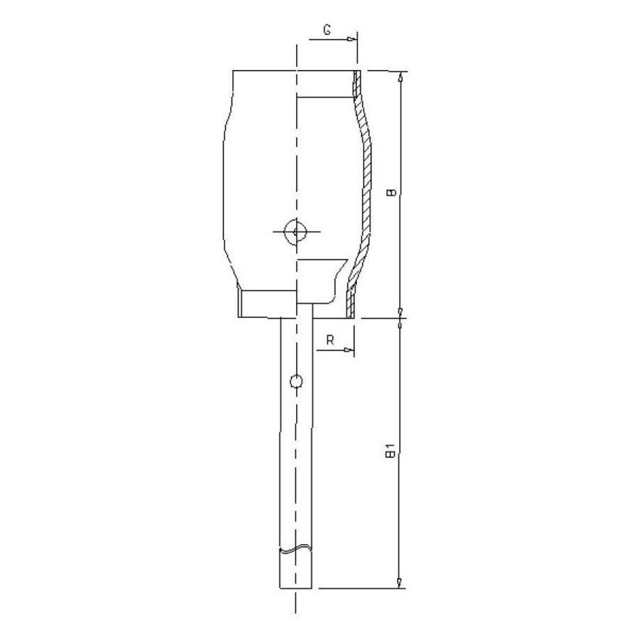 Varselfløyte 1 1/2" alu Tankalarm 