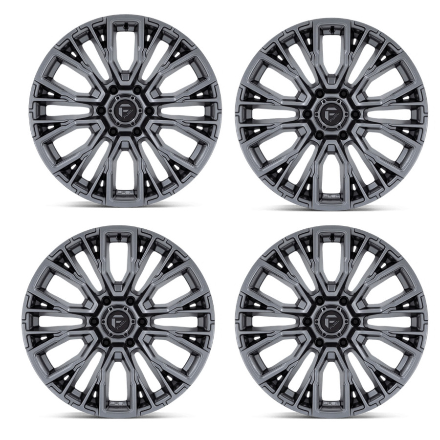 Komplett felgsett (4 stk) Fuel Rebar 20" passer 2022-2025 Ford F150 Lightning EV 