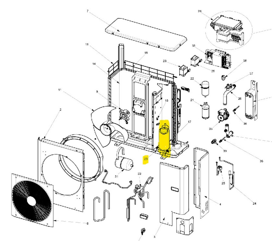 Kompressor - Air HP 008 Riello varmepumpe 