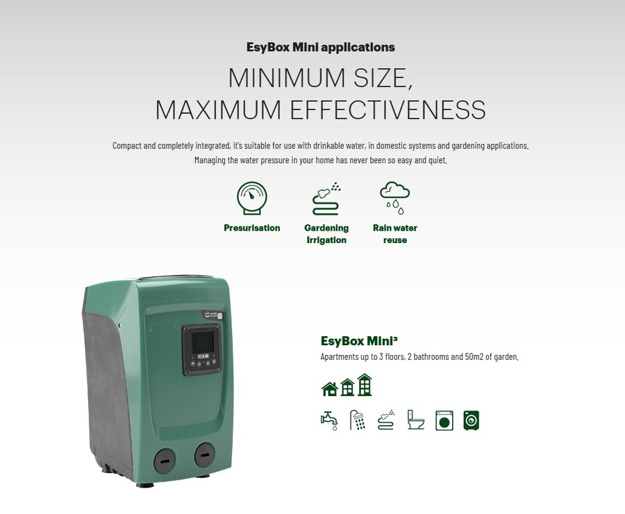 DAB E.sybox mini 3 Helautomatisk  trykkøkningsanlegg 