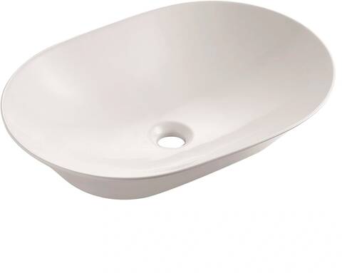 Bathco Toulouse toppmontert servant Bollevask - 59x42 cm, hvit