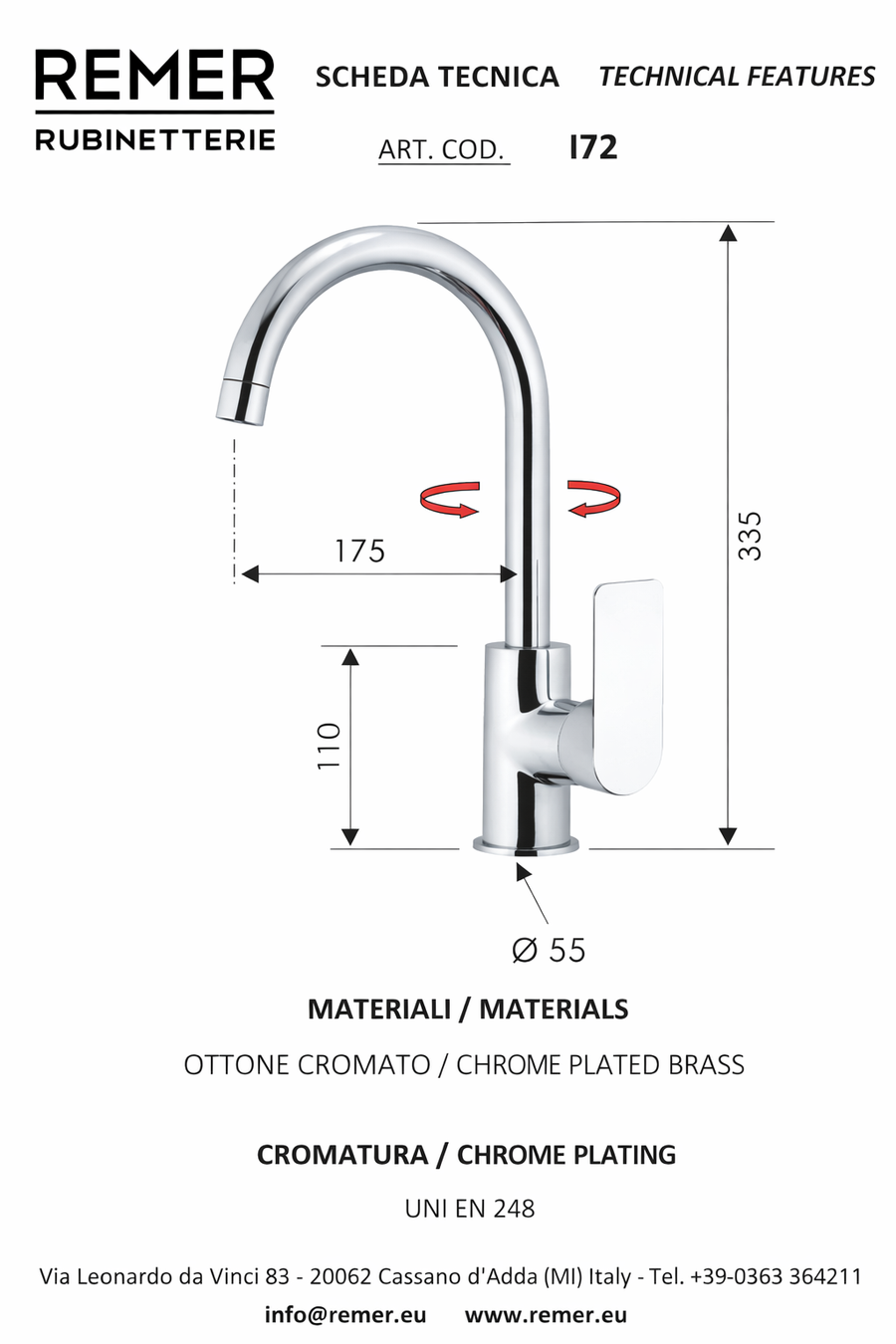 Remer Infinity i72 armatur 