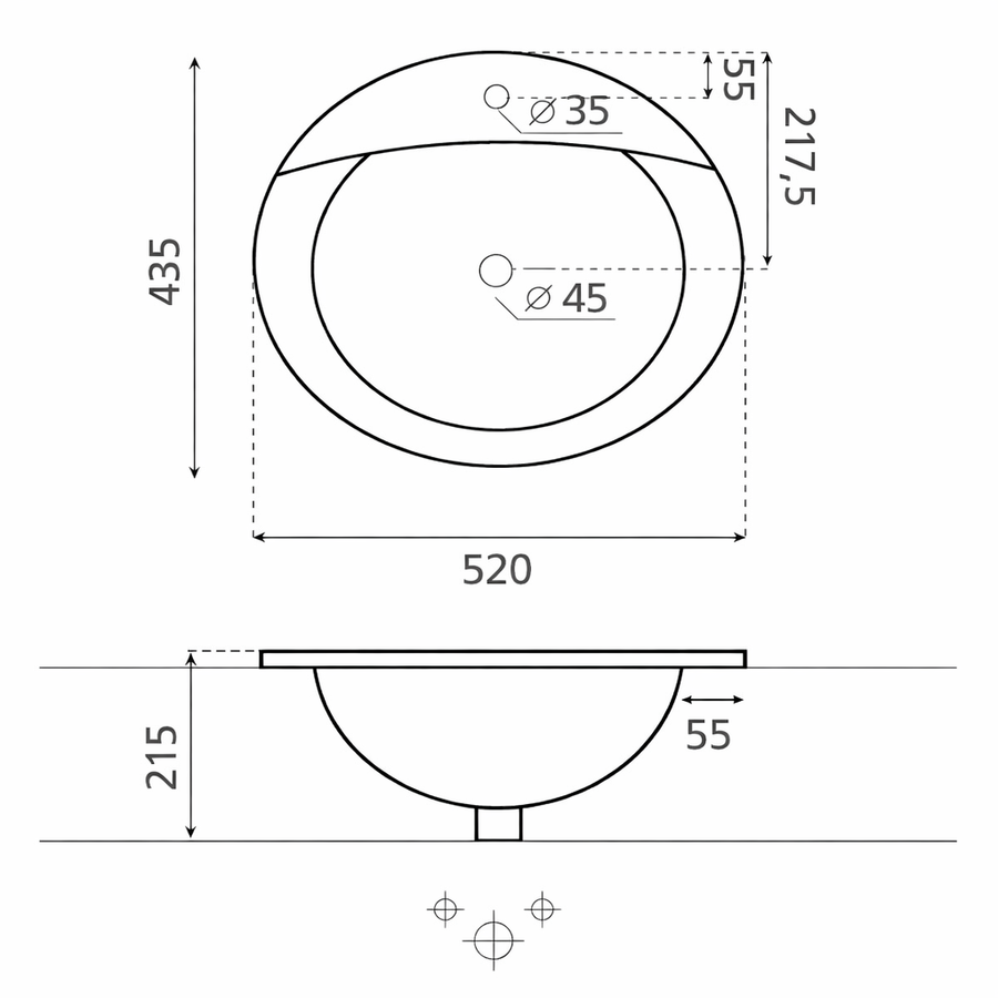 Bathco Comillas servant Nedvelt vask 