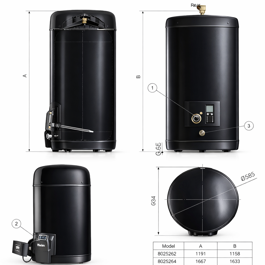 Høiax CONNECTED 300L Varmtvannsbereder 