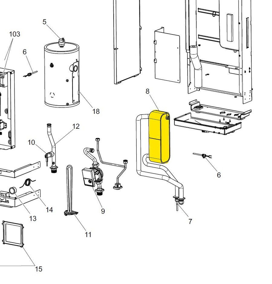 Plateveksler for innedel Riello NexSirius (NexBox 012) 