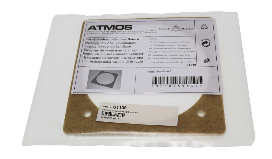 Pakning mellom plate og kjel Atmos DC18-DC50 