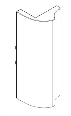 Sidedeksel (h&#248;yre) off-white / hvit for Riello Design Inverter