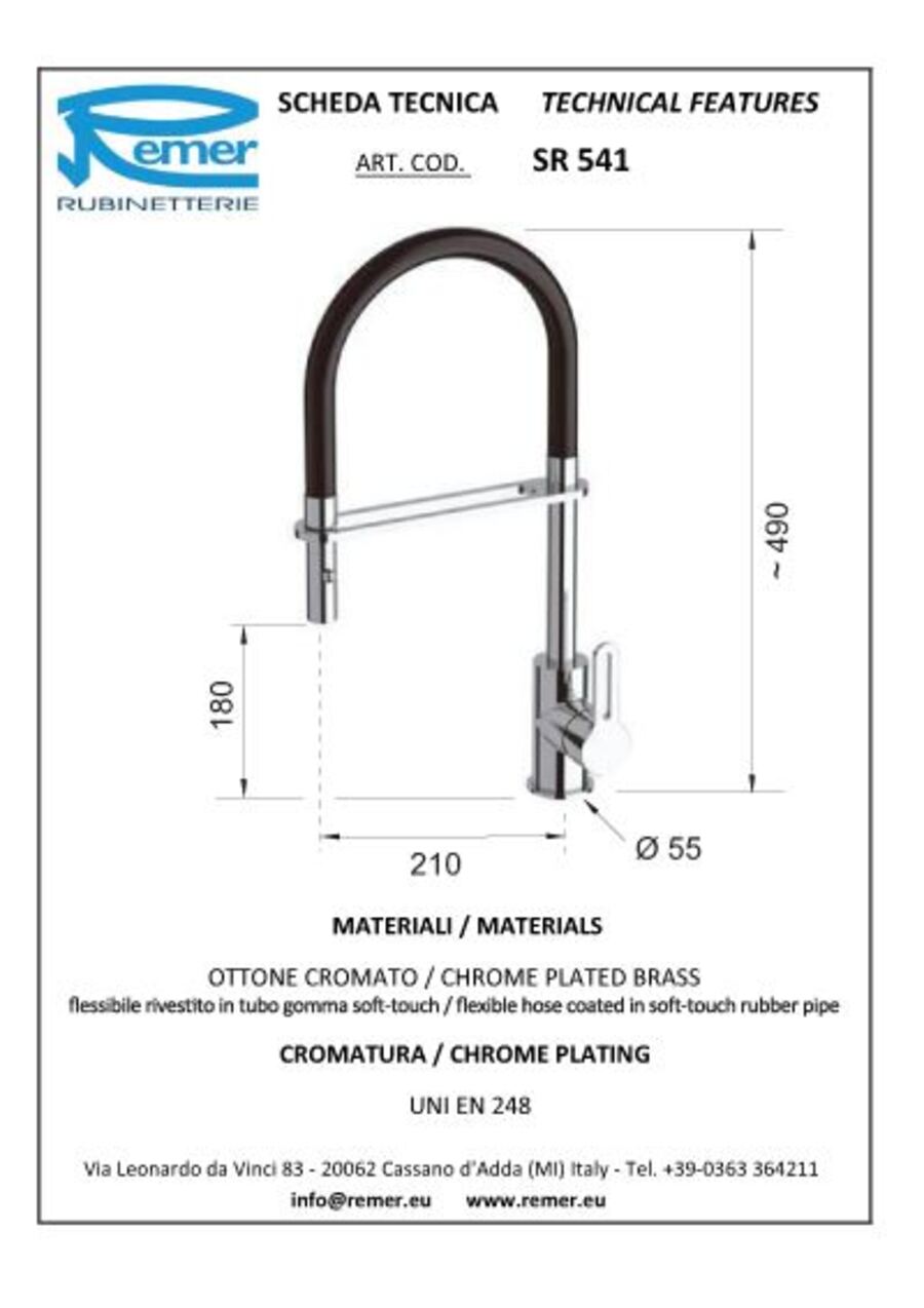 Remer SR541 armatur (sort) 