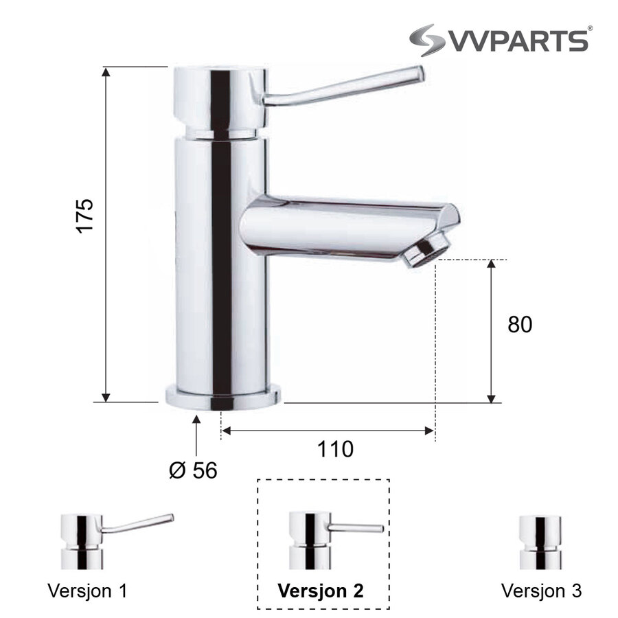 Remer Minimal N11 2 armatur MATT HVIT 