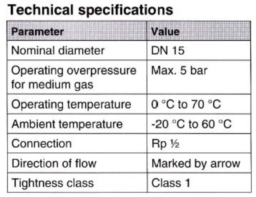 Trykk-knappventil for gassmanometer 1/2" 