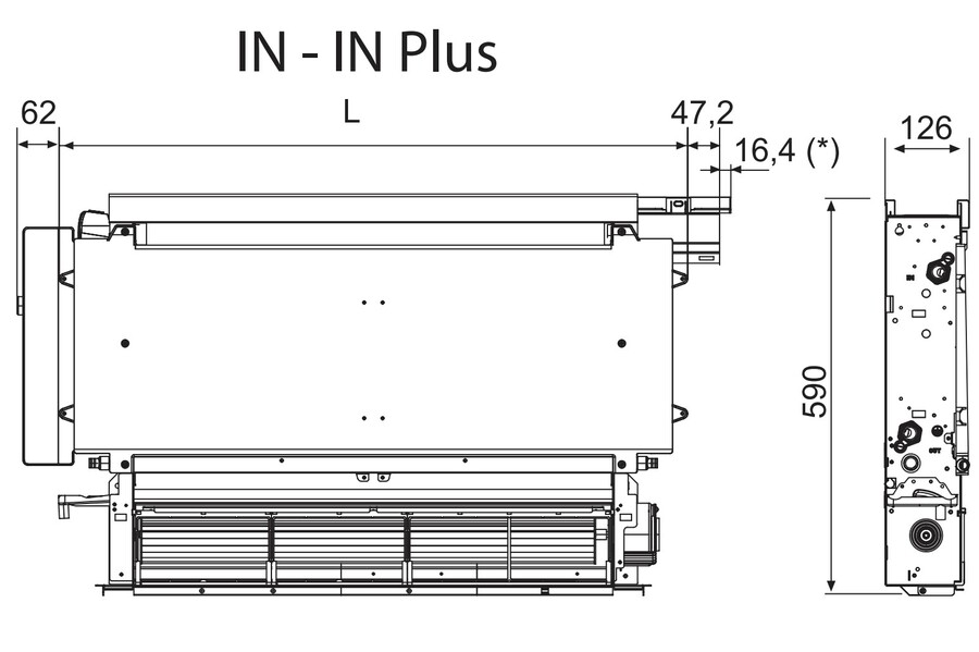 Riello Invisible 40 [maskin] Fan-coil uten deksler for innfelling 