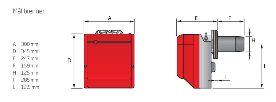 Riello Gulliver RG5D BIO EN14214 To-trinns  95/142-296 kW 