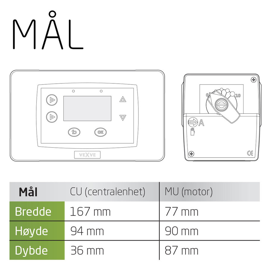 Vexve AM40 - avansert digital varmereg. 