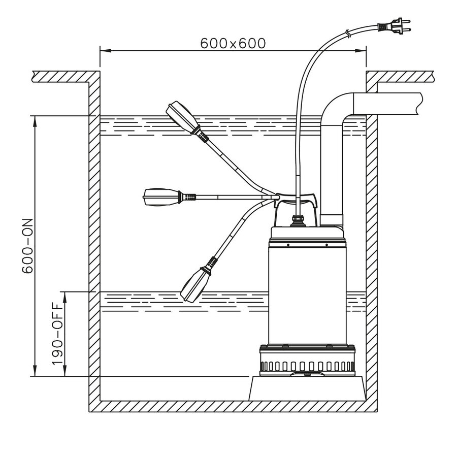 DAB Drenag 1000 M-A Proff senkbar pumpe rustfri 383 l/min 