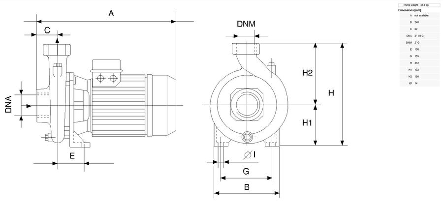 DAB K20/41 M 1-fas (1x220-240V) 