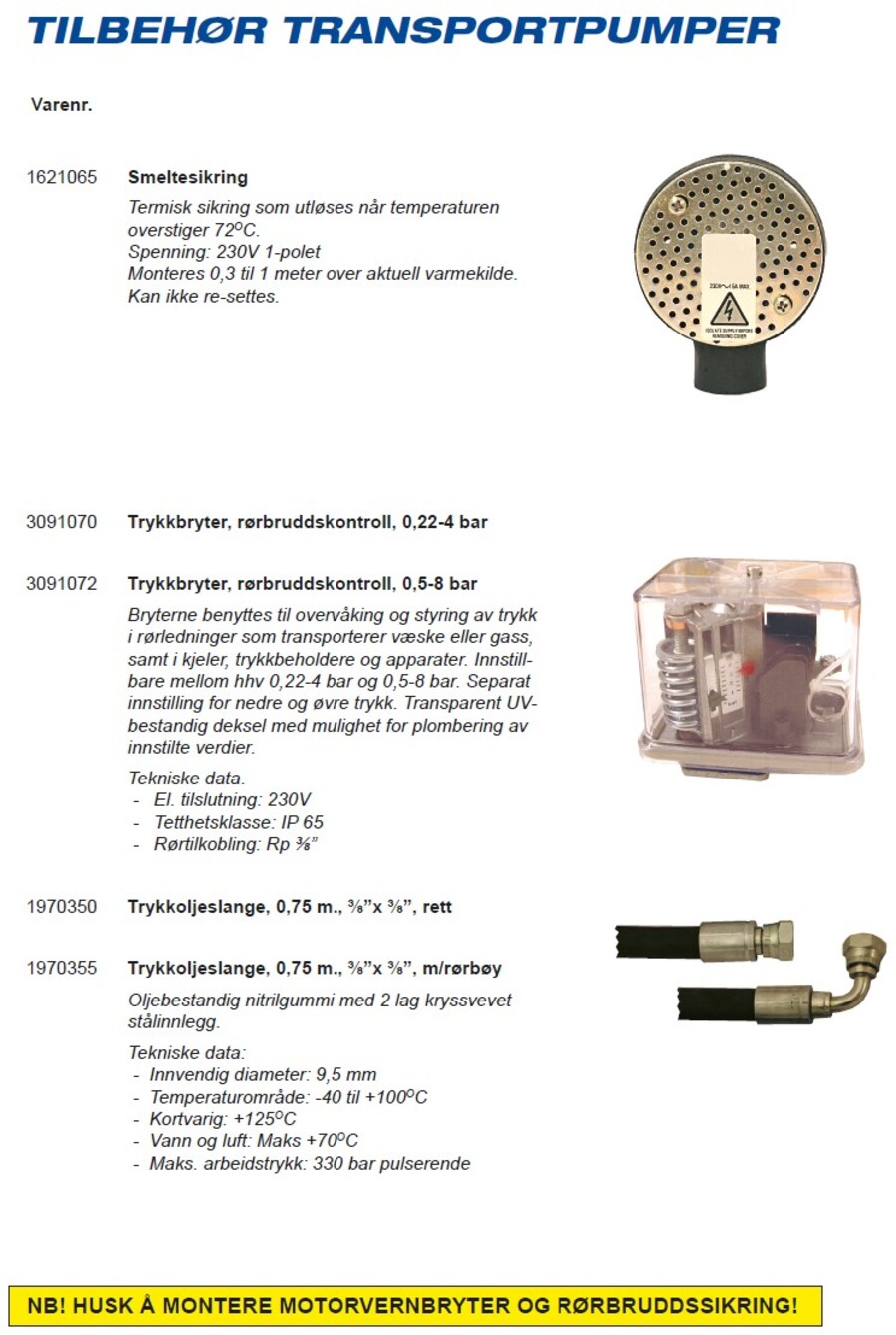 Skruepumpe C/ITV 20T 650 l/h Tilkobling 1/2'' 