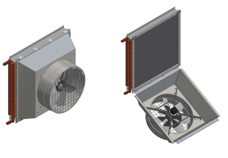 Technoclima AQUACIKKI 63S varmluftsvifte spesielt for kyllinghus 