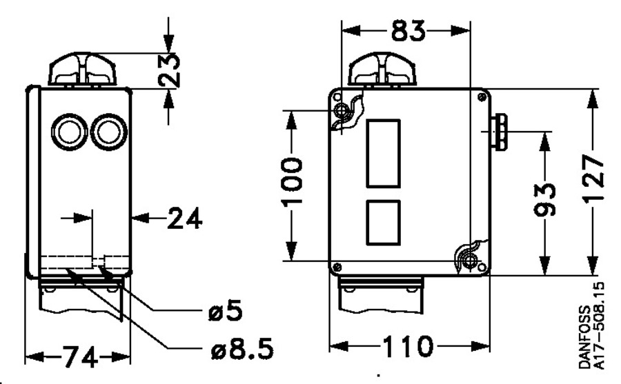 Danfoss Termostat type RT110 EL: 4360002 