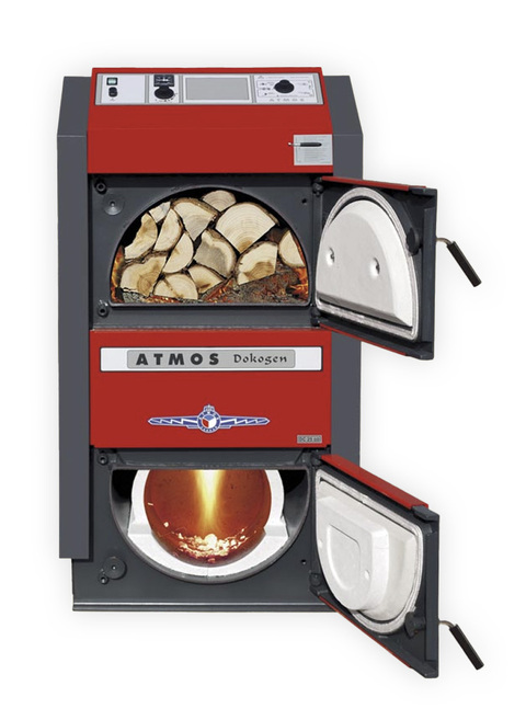 Atmos DC-70S vedkjel sugevifte og keramisk forbrenningskammer