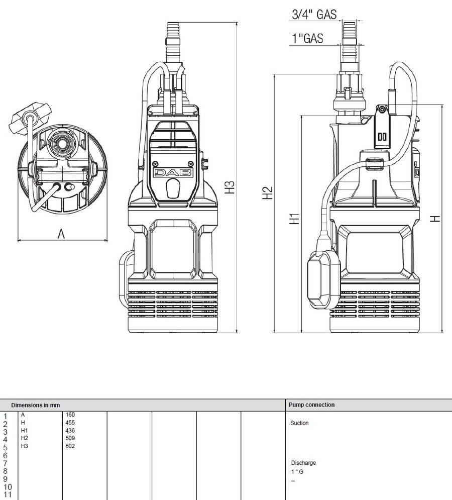 DAB DIVERTEK 900 A Subm. Multistage pumps 6" 